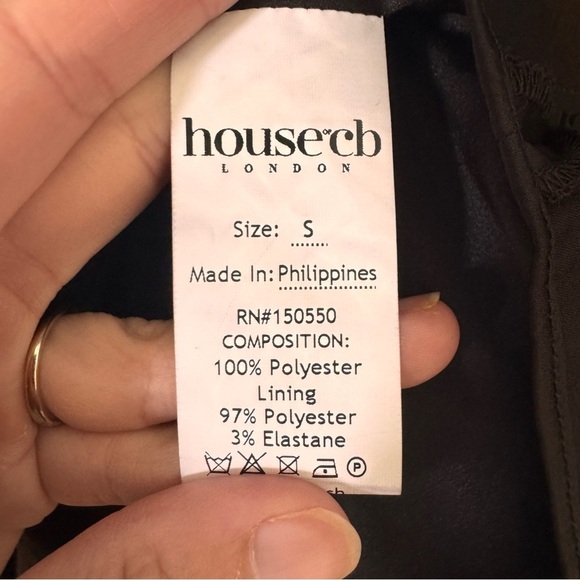 NWT House of CB Babydoll Georgette Halter Mini Dress Black Velvet Size Small - Picture 16 of 16